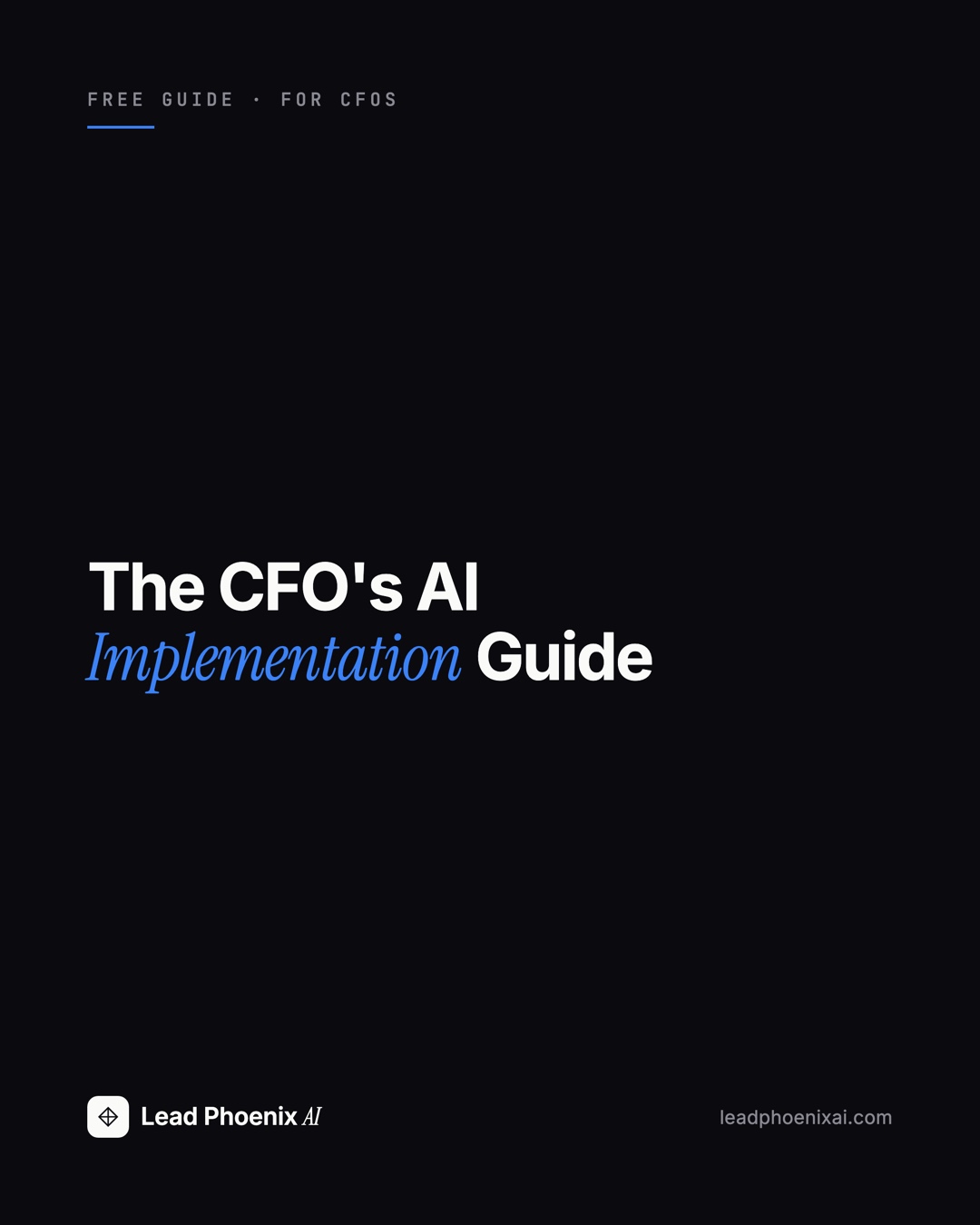 The CFO's AI Implementation Guide cover